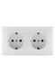 Lexman double schuko socket, surface mounting, indoor, IP20, white - 2