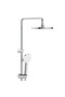 Fixed shower system with mixer, Essential, one function, chrome - 3