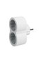 Front double socket, 16A, white-gray - 3