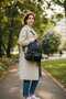 Women's Black Backpack Leather-Look Daily Mother-Baby Backpack - 3