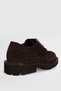 Genuine Leather Lace-Up Men's Daily Casual Loafers Shoes Brown - 5