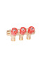 Distributor with taps 3/4' internal-external thread, 3-way 1/2' external thread, Equation, red