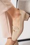 Olerte Stone-Tooled Knitwear Heels for Women Heeled Shoes Beige - 4