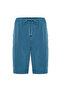 Men's Blue Straight Fit Elastic Waist Shorts