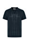 Men's Navy Blue Polo Neck Short Sleeve Sweater