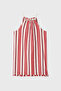 Women's Red Striped Sleeveless Mini Dress