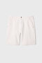 Men's Ecru Straight Fit Striped Chino Shorts