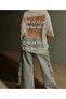 Stone Embellished Back Detail Oversized T-Shirt - 3