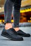 Ch043 Cowien Men's Daily Lace-Up Leather Sports Sneakers Shoes Cst - Black