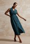 Women Dress Sleeveless Shirt Dress Summer Dress Midi Dress Long Stylish Casual Green Slit A-Line - 7