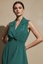 Women Dress Sleeveless Shirt Dress Summer Dress Midi Dress Long Stylish Casual Green Slit A-Line - 8