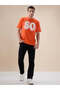 Front & Back Typography Printed Rust Oversized T-shirt - 5