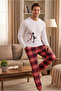 Set of Cotton Vectorial Heart Figured Lover Couple Pajamas