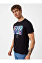 Printed Half Sleeves Regular Fit Black Tshirt - 2