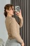Women's Stone Detailed Soft Mink Knitwear Sweater - 3
