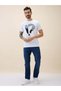 Printed Regular Fit White T-shirt - 5