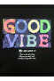 Printed Half Sleeves Regular Fit Black Tshirt - 6