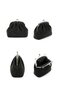 Elit Pm37013 Women's Stoned Evening Dress Bag Black - 6