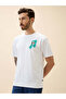 Puff Back Print Oversized White T-shirt - 2