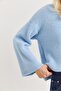 Women's crew neck Oversized soft fleece blue - 5