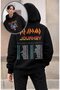 Unisex Def Leppard Journey Back Printed Hooded Sweatshirt, Oversized Rock Band Themed Hoodie