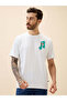 Puff Back Print Oversized White T-shirt - 3
