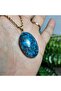 Iran Nishabur Turquoise - Turquoise Stone - Steel Chain Natural Stone Necklace -13A- Only Hand Made - 4