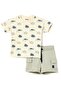 Boys 2 Pc Set “Turtle Surf” All-Over Print Tee & Pocket-Shorts Set - 2