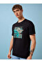 Chest Logo Print Regular Fit Black T-shirt - 2