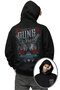 Unisex Oversized Guns N Roses Reckless Life Back Printed Hooded Sweatshirt