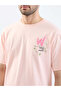 Back Print Peach Oversized T-shirt - 4