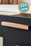 Metal 224 mm 22.4 cm Shiny Bronze Long Furniture Drawer Cabinet Handles Kitchen Cupboard Door Handle