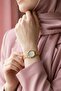 Stylish Octagonal Dial Gold Women's Wristwatch
