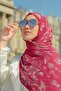 Autograph Pleated Shawl - Raspberry - 2