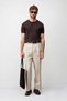 Brown Textured Men's Knitwear T-Shirt - 3