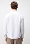 White Linen Blended Relaxed Fit Men's Shirt - 6