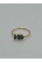 Black Carrot Figured Steel Children's Ring with Enamel Embroidery, Yellow Gold Color Plated, Adjustable Size - 3
