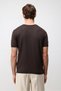 Brown Textured Men's Knitwear T-Shirt - 7