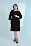 Big Size Women's Chain Detail Dress Green - 2