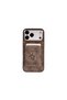 iPhone 17 Pro Max Compatible Original Licensed 4g and Card Holder Pack Cover with Logo Text Brown - 7