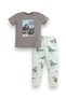 Infant Boys Nature Print Cotton Pajama Set – T-Shirt & Pajama Pants Nightwear - 2