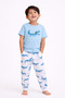 Boys’ Pajama Set – Crocodile Print Cotton Nightwear (2-Piece Set) - 2