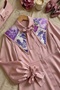 Patterned Powder Satin Collar