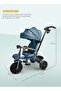 3-in-1 Baby Tricycle with Push Handle, Canopy & Rotatable Seat | Kids Cycle 1.5-5 Years Blue - 5