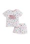 Girls West Coast Print Cotton Pajama Set – T-Shirt & Shorts Nightwear