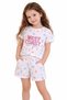 Girls West Coast Print Cotton Pajama Set – T-Shirt & Shorts Nightwear - 2