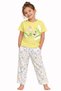Girls Nature Print Cotton Pajama Set – T-Shirt & Full Pants Nightwear - 2