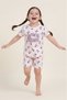 Girls Sweet Dreams Print Cotton Pajama Set – T-Shirt & Shorts Nightwear - 2