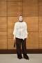 Women's Ruffle Detail Shirt White - 2