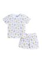 Girls Lemon Print Cotton Pajama Set – T-Shirt & Shorts Nightwear